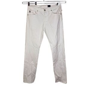 AG Adriano Goldschmied Womens The Graduate Tailored Leg White‎ Pant Size 34x34